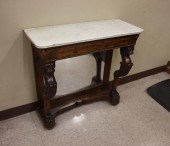 VICTORIAN MARBLE-TOP WALNUT CO