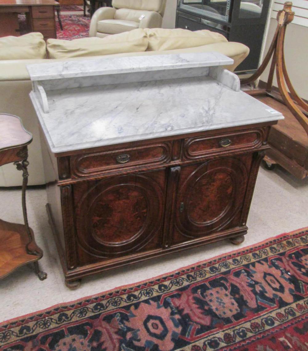 VICTORIAN MARBLE-TOP WALNUT