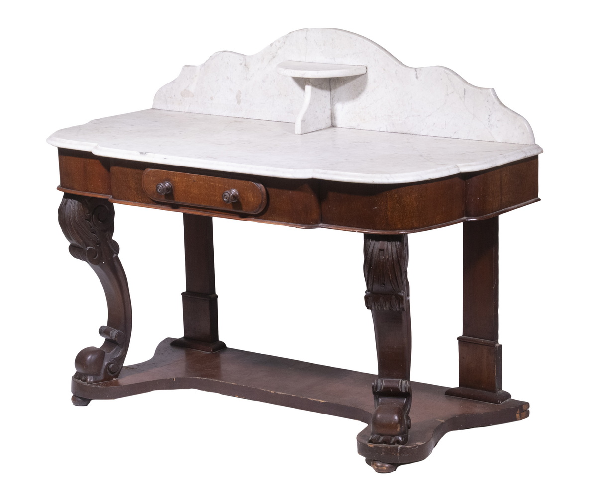 VICTORIAN MARBLE TOP WASHSTAND 19th
