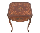 VICTORIAN MARQUETRY GAMING TAB