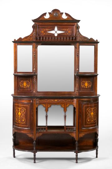 Victorian Marquetry-Inlaid Rosewood