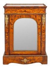 VICTORIAN MARQUETRY WALNUT MIR
