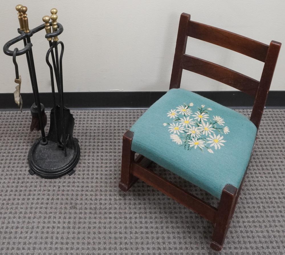 VICTORIAN METAL FIRE TOOL STAND