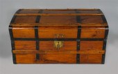 VICTORIAN METAL-STRAPPED PINE