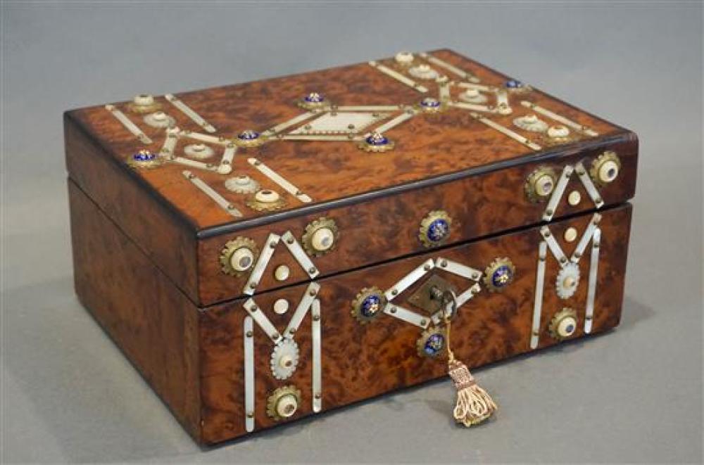VICTORIAN MOTHER-OF-PEARL, BRASS