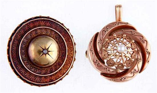 Victorian mourning brooch and
