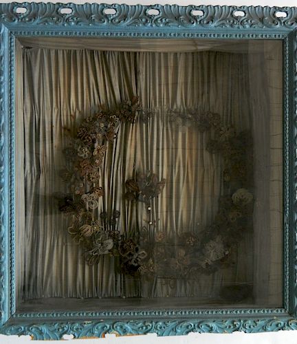 VICTORIAN MOURNING HAIR WREATHLarge