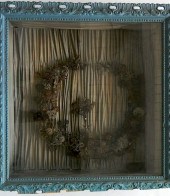 VICTORIAN MOURNING HAIR WREATH