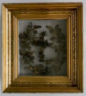 VICTORIAN MOURNING HAIR WREATH