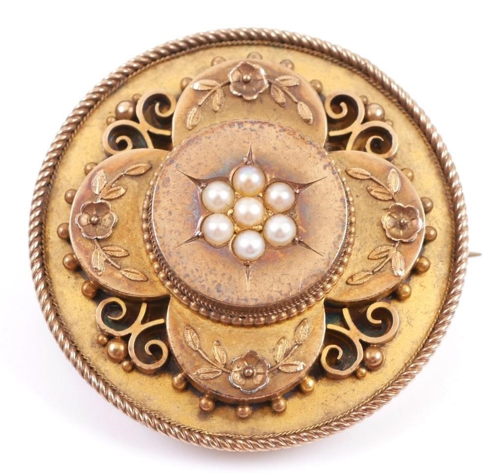 VICTORIAN MOURNING PIN,