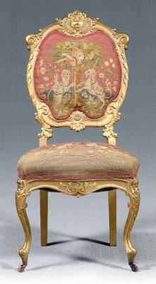 Victorian needlework upholstered