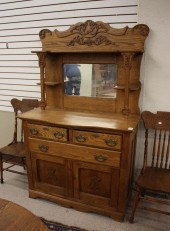 VICTORIAN OAK AND ASH SIDEBOAR