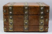 VICTORIAN OAK AND BRASS BOUND