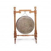 VICTORIAN OAK AND BRONZE DINNE