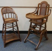 VICTORIAN OAK AND CANED BACK H