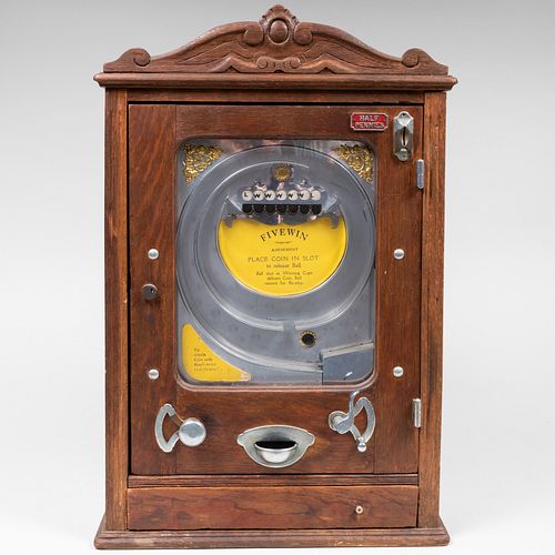 VICTORIAN OAK AND METAL 'FIVE