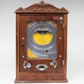 VICTORIAN OAK AND METAL 'FIVE