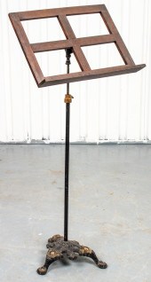VICTORIAN OAK AND WROUGHT IRON