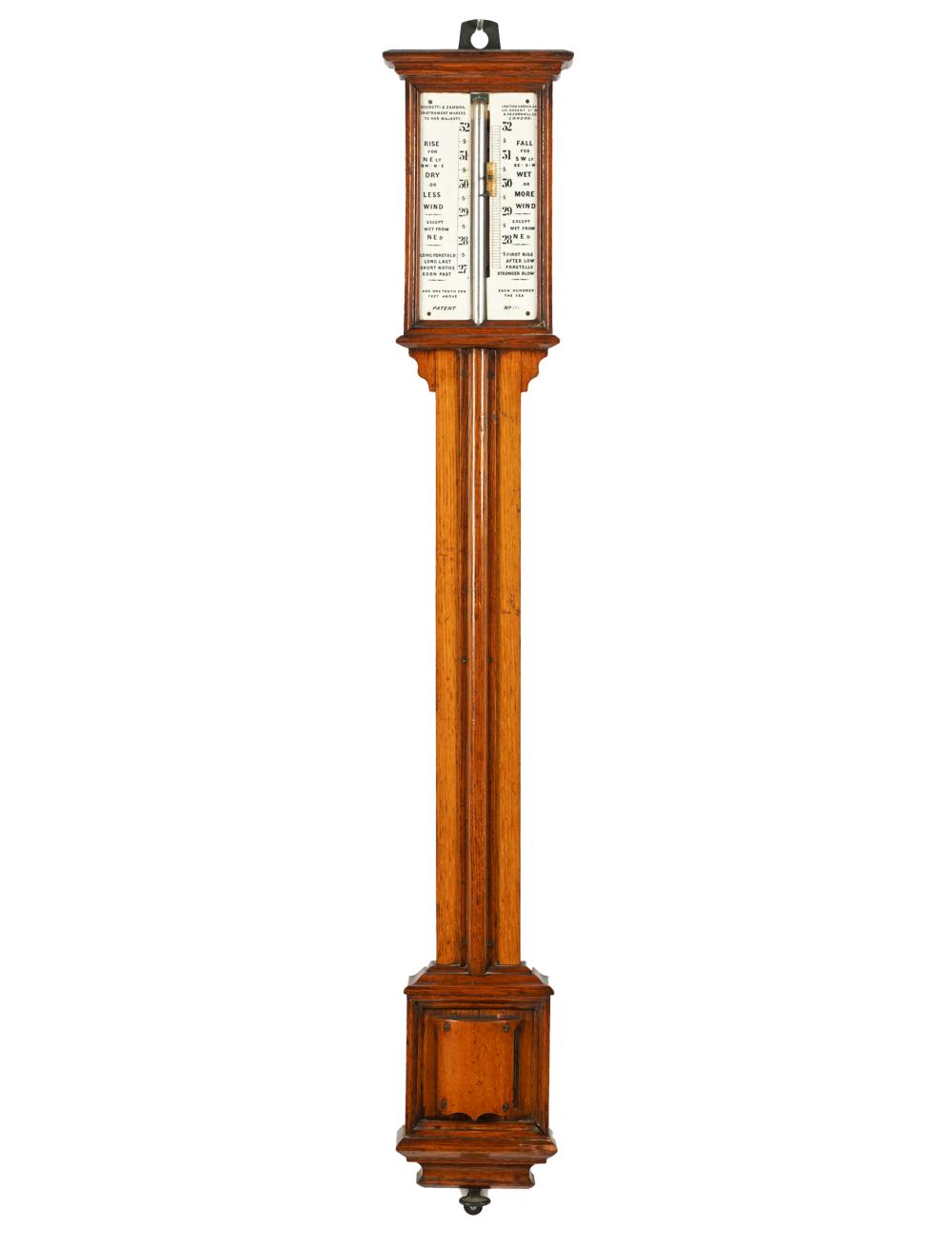 VICTORIAN OAK BAROMETERthe
