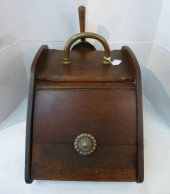 VICTORIAN OAK COAL SCUTTLE WIT
