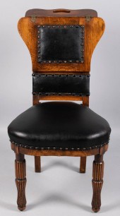 VICTORIAN OAK COCKFIGHTING CHA