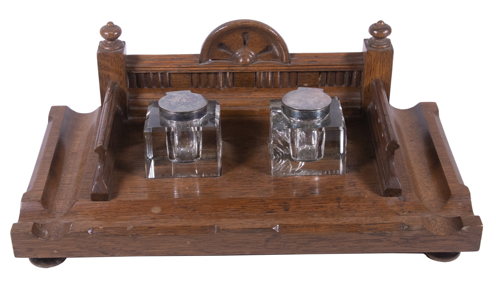 VICTORIAN OAK DESK STAND Late