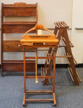 VICTORIAN OAK FOLDING BOOKSHEL