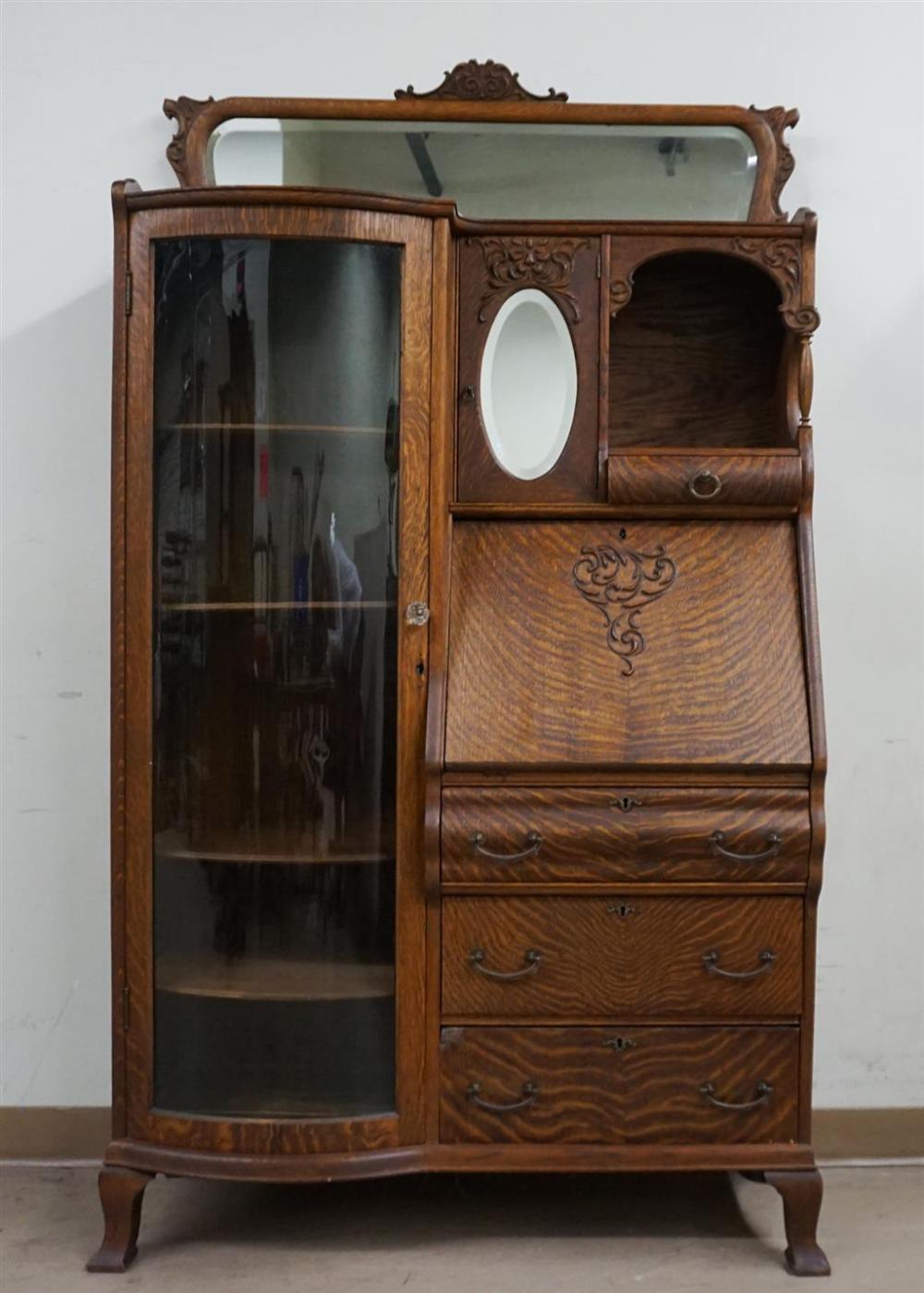 VICTORIAN OAK LARKIN DESK, H: