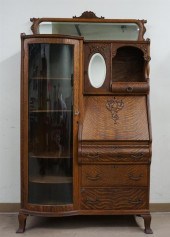 VICTORIAN OAK LARKIN DESK, H: