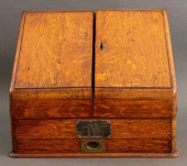 VICTORIAN OAK LETTER BOX OR CA