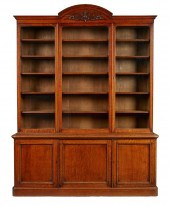 VICTORIAN OAK LIBRARY BOOKCASE