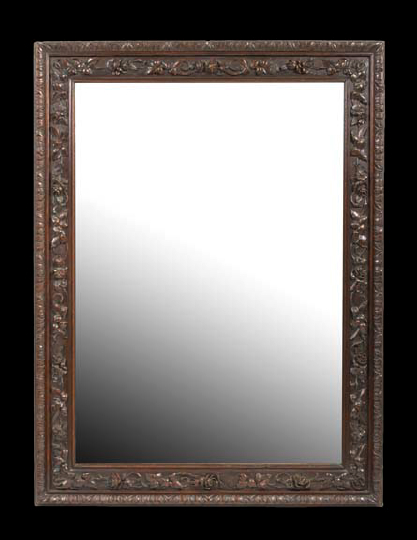 Victorian Oak Looking Glass, 