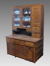 VICTORIAN OAK PASTRY CUPBOARD: