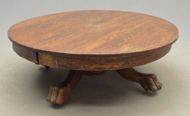 Victorian oak paw foot coffee