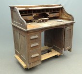 Victorian oak rolltop desk. 47