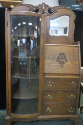 VICTORIAN OAK SIDE BY SIDE SEC