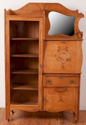 VICTORIAN OAK SIDE BY SIDE SEC