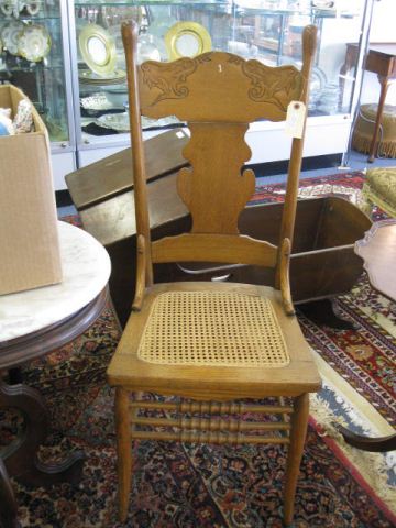 Victorian Oak Side Chair pressed