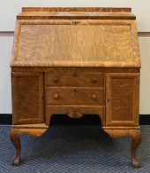 VICTORIAN OAK SLANT-FRONT DESK