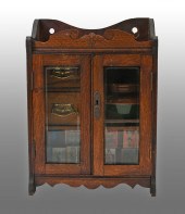 VICTORIAN OAK SMOKER'S CABINET
