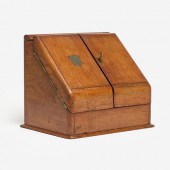 VICTORIAN OAK STATIONERY BOX W