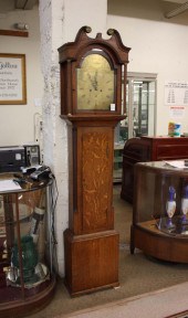 VICTORIAN OAK TALL CASE FLOOR