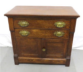 VICTORIAN OAK TWO DRAWER / TWO