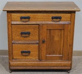 VICTORIAN OAK WASHSTAND, HEIGH