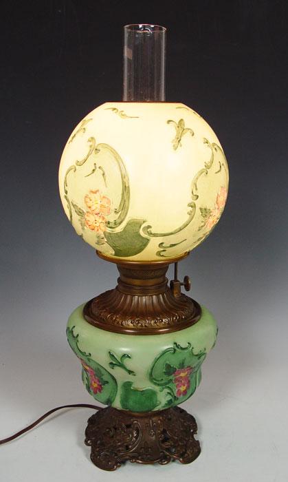 VICTORIAN OIL LAMP: Converted to