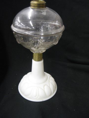 Victorian Oil Lamp drapery on clear