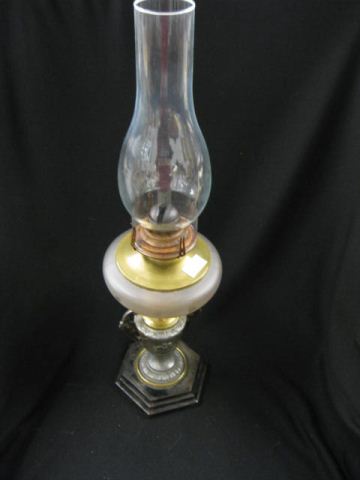 Victorian Oil Lamp fancy metal base