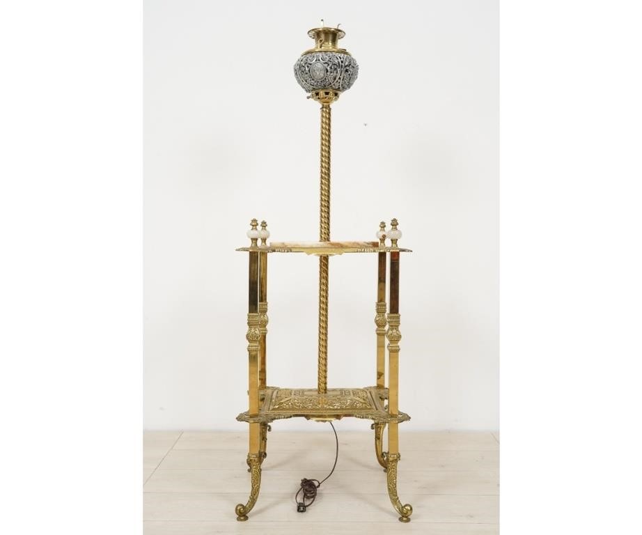 Victorian onyx and ornate brass