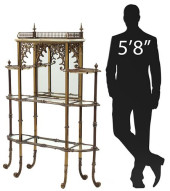 VICTORIAN ONYX-TOP MIRRORED 4-