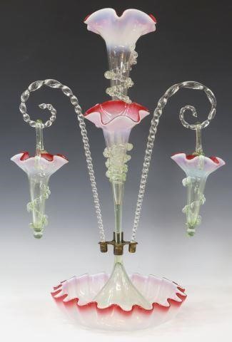 VICTORIAN OPALESCENT EPERGNE